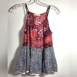 Rewind red white & blue boho crop women's XS  #2047